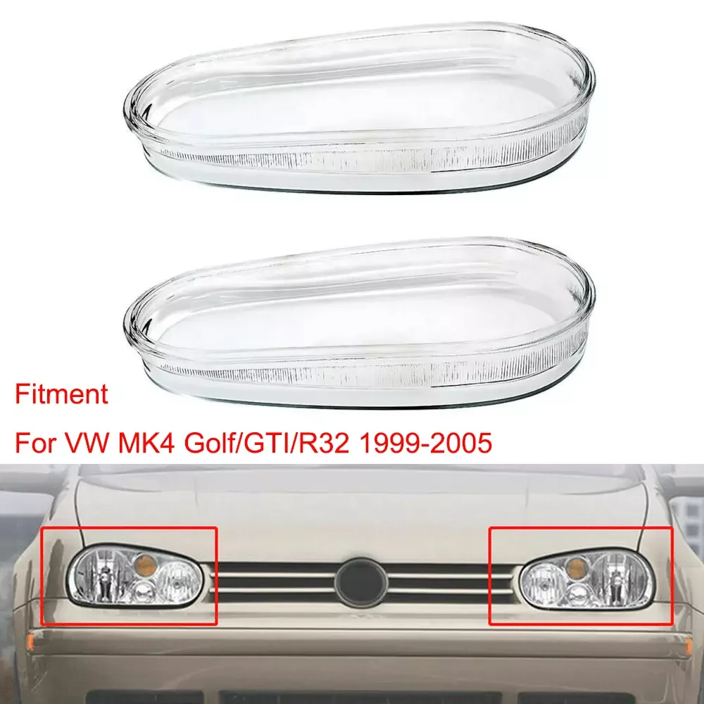 

Front GLASS HEADLIGHT LENSES HEADLAMP COVER FOR VW MK4 Golf R32 1999 2000 2001 2002 2003 2004 2005 Car Headlamp Cover