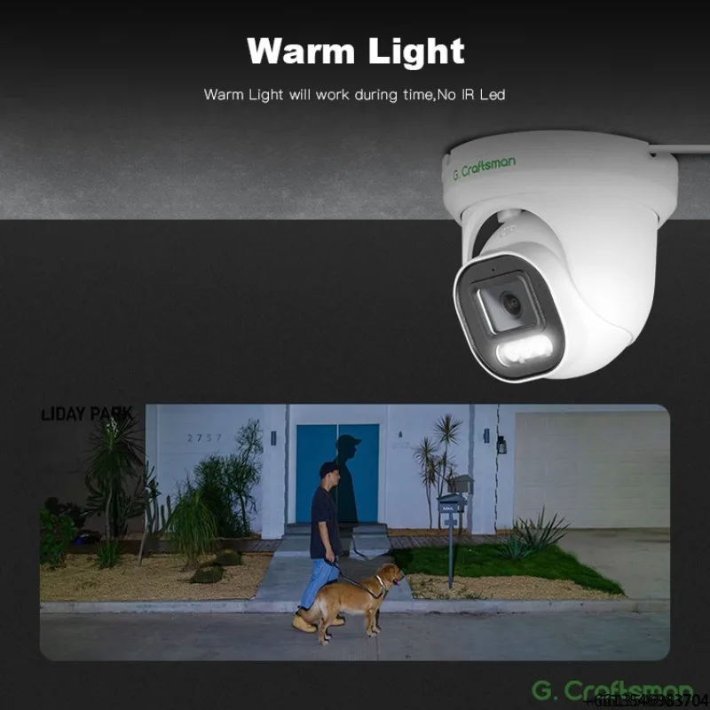 New GA-DFW-M5S 5MP ColorVU Sony Sensor 2.8mm CCTV Dome IP Camera With AI Human and Vehicle Detection HIK Dahua Protocol OEM ODM