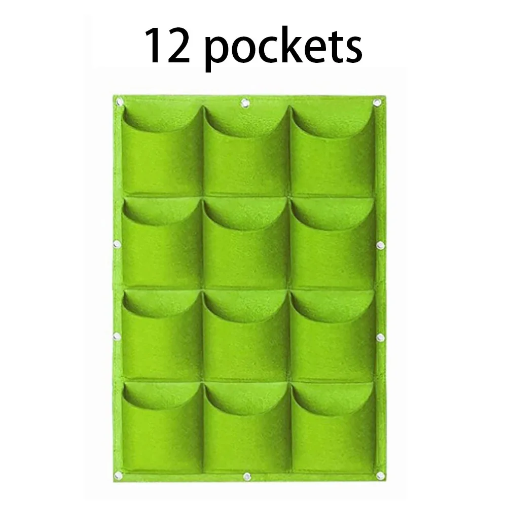 Multi-pocket groene verticale hangende tuin plantenbak groente fruit bloempotten tas muurbevestiging hangende kweekzakken zaaipotten