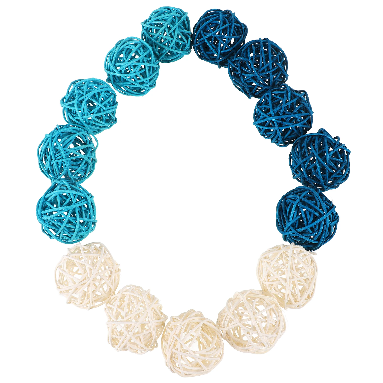 

Balls Aromatherapy Takraw Vase Blue Home Decor Christmas Decorative Rattan Living Room Baby