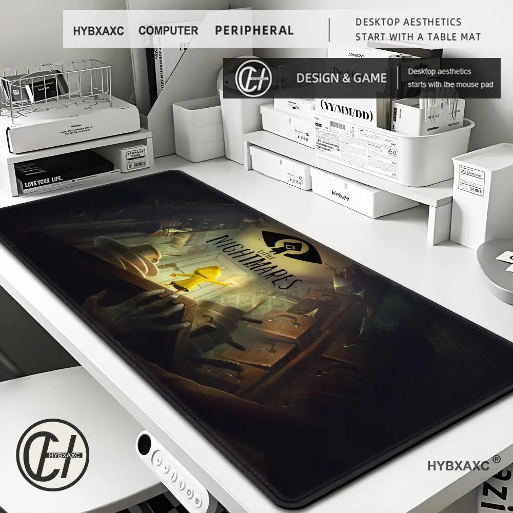 HYBXAXC Xxl Mouse Pad Gamer L-Little N-Nightmares Pc Cabinet Games Mat Mousepad Anime Computer Desks Office Accessories Keyboard