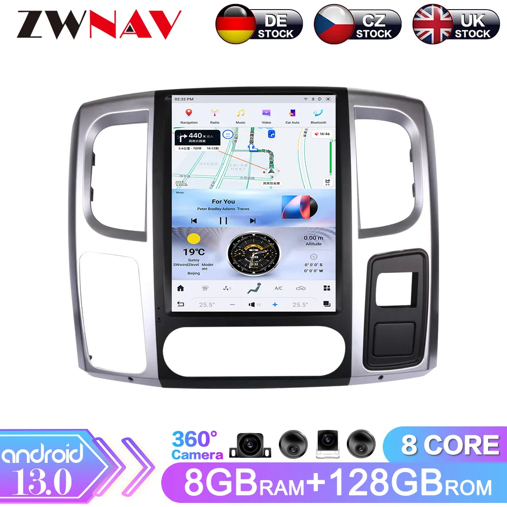 

Android For Dodge RAM 2013 - 2019 Touch Screen Car Radio Multimedia GPS Navigation Player Auto Stereo Recorder Wireless Carplay