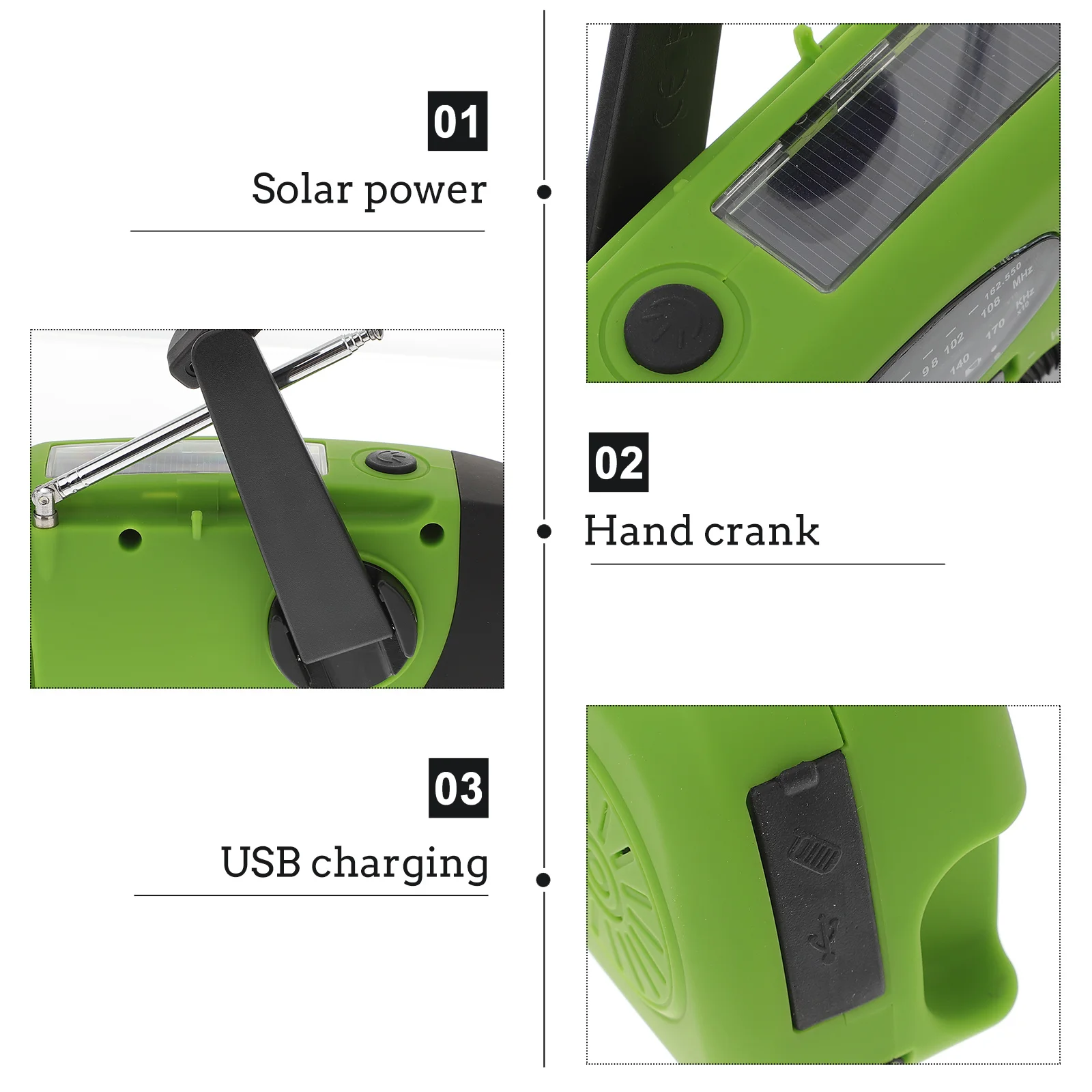 

Solar Radio Am Fm Weather Radio Hand Crank Emergency Portable Power Bank Flashlight For Outdoor Camping Survival