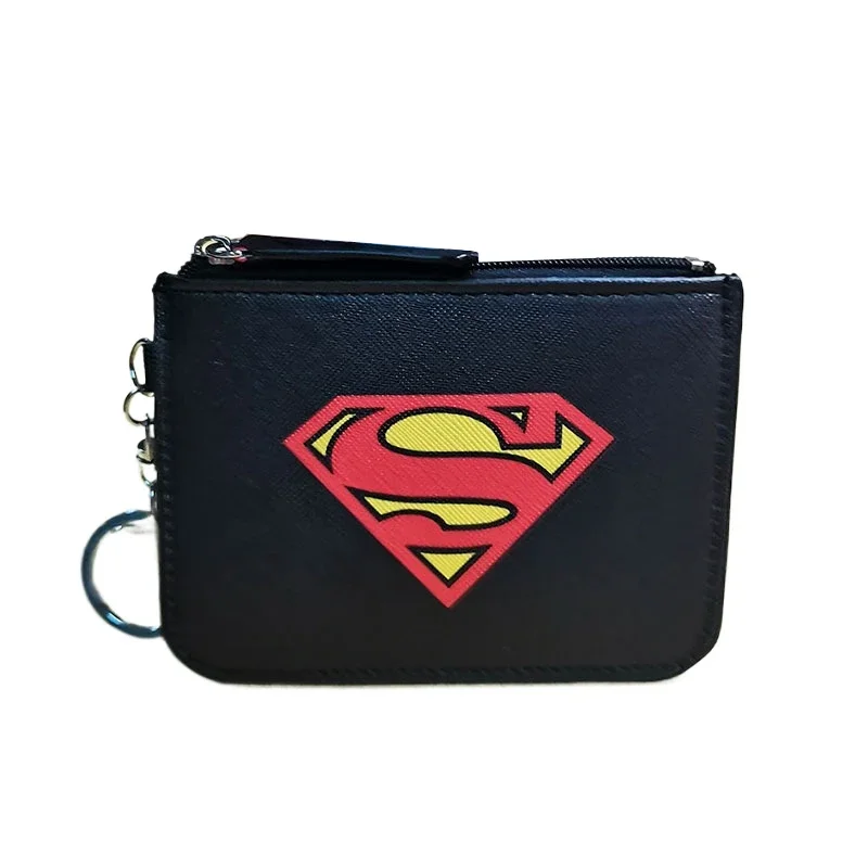 Justice League Anime Figure Bat-man Bru-ce Wayne Coin Purse Portable Card Case Coin Key Storage Bag Clutch Small Gifts