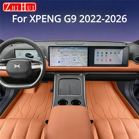 For XPENG G9 2022 2026 Car Styling Full Coverage Floor Mats Carpet Interior Premium Anti-Slip Durable Waterproof Pro Accessories