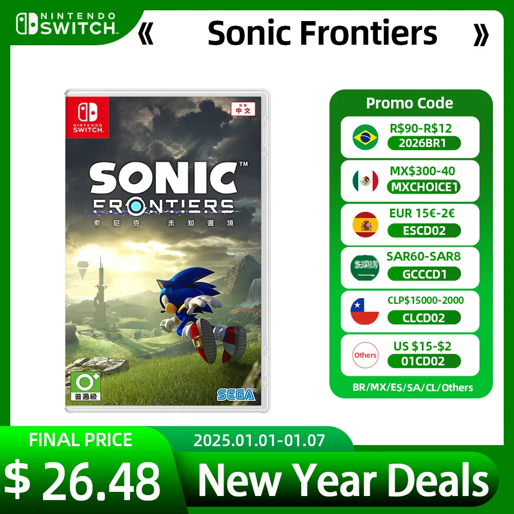 Sonic Frontiers Nintendo Switch Game - Official Physical Game Card