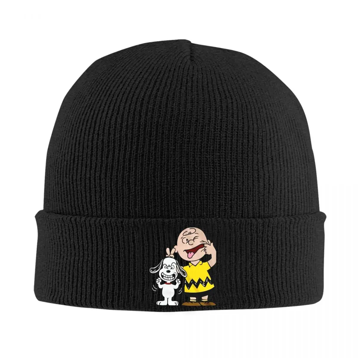 Peanuts Charlie Brown And Snoopy Beanie Hats Skullies Beanies Gym Thermal Elastic Unisex Adult Caps  Pattern Trendy Bonnet Hats