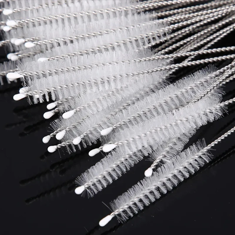 20/1pcs Stainless Steel Straw Cleaning Brush Baby Cup Bottle Special Long Handle Straw Brushes Multipurpose Household Clean Tool