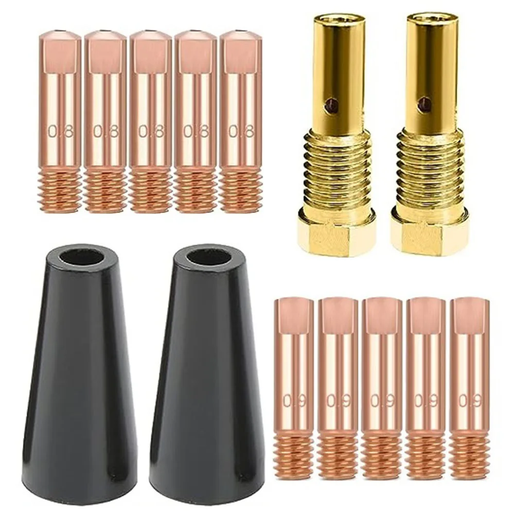 14pcs/set For 14AK Gasless Nozzle Contact Tips Gas Diffuser Holders Kit For MAG For MIG For MB14 Welding Torch