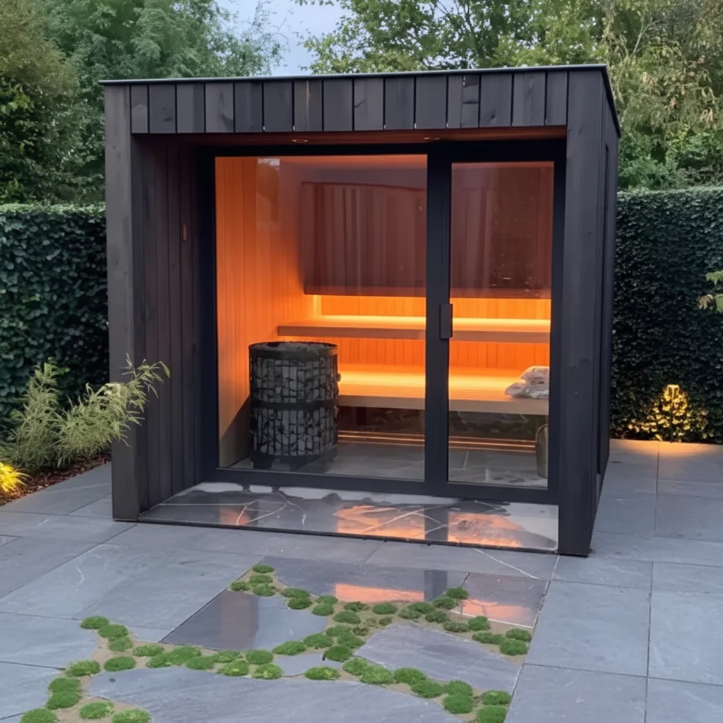 Modern Minimalist Solid Wood Fully Sauna Room Traditional Sauna Room for Outdoor Use