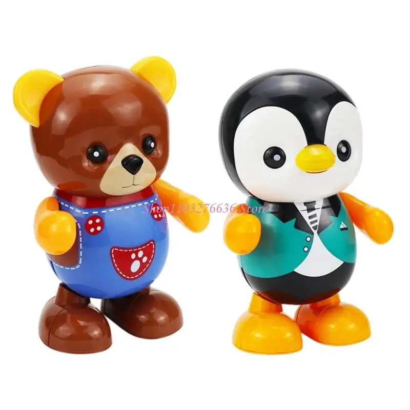 R6FD Toddler Educatieve Penguins Toy Musical Dance Light Robot Toy Auditory Playset