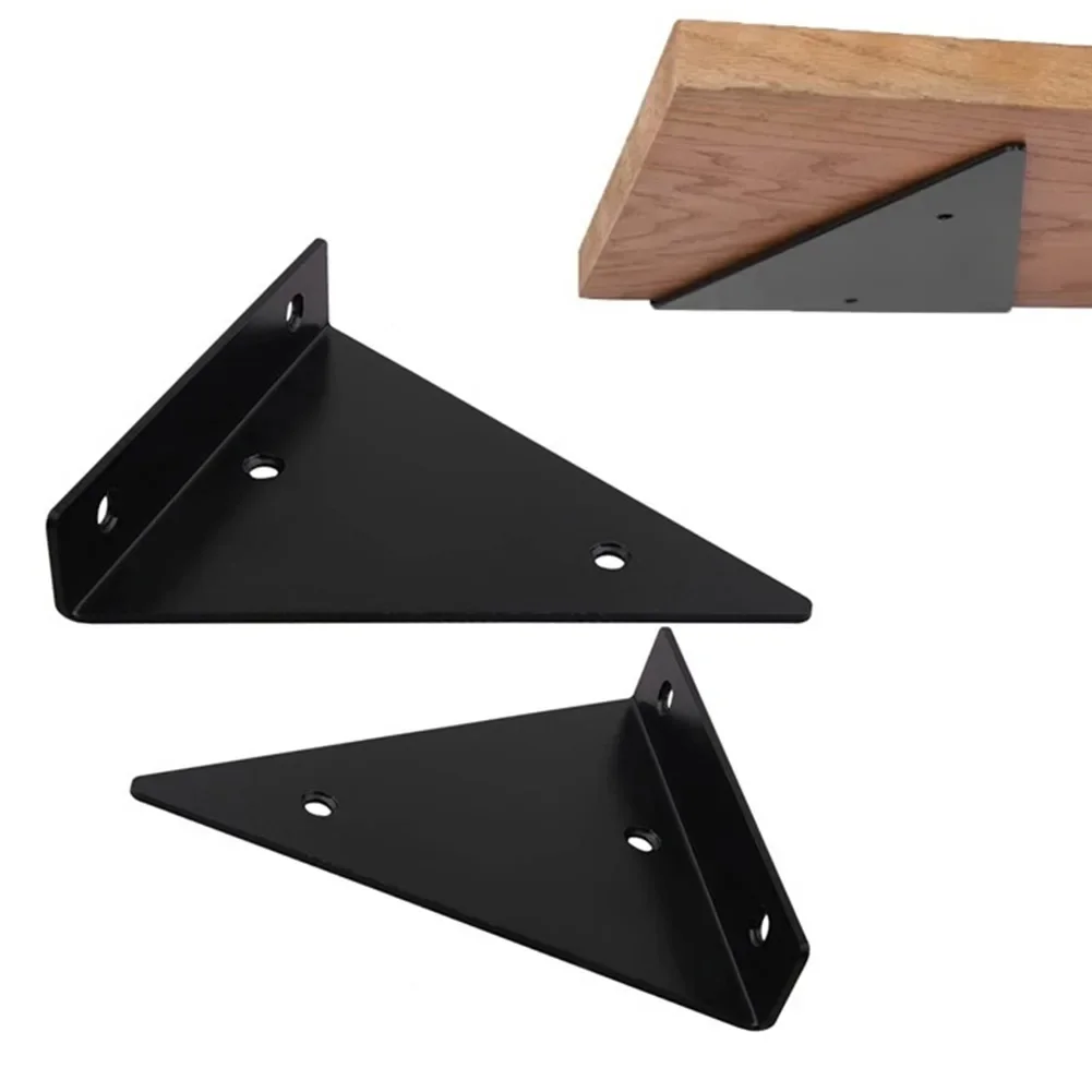 Suporte triangular de parede, prateleira, suporte de perna tripla, ângulo reto, partição fixa, móveis de mesa de ferro