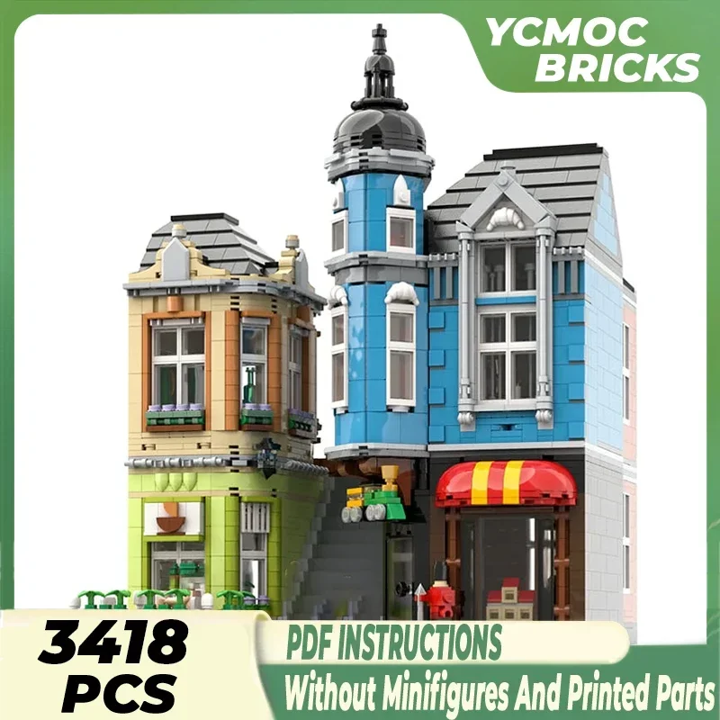 Technical Moc Bricks Street View Model Toys Center Townhouse Modular Building Blocks Gifts Toys For Children DIY Sets Assembling