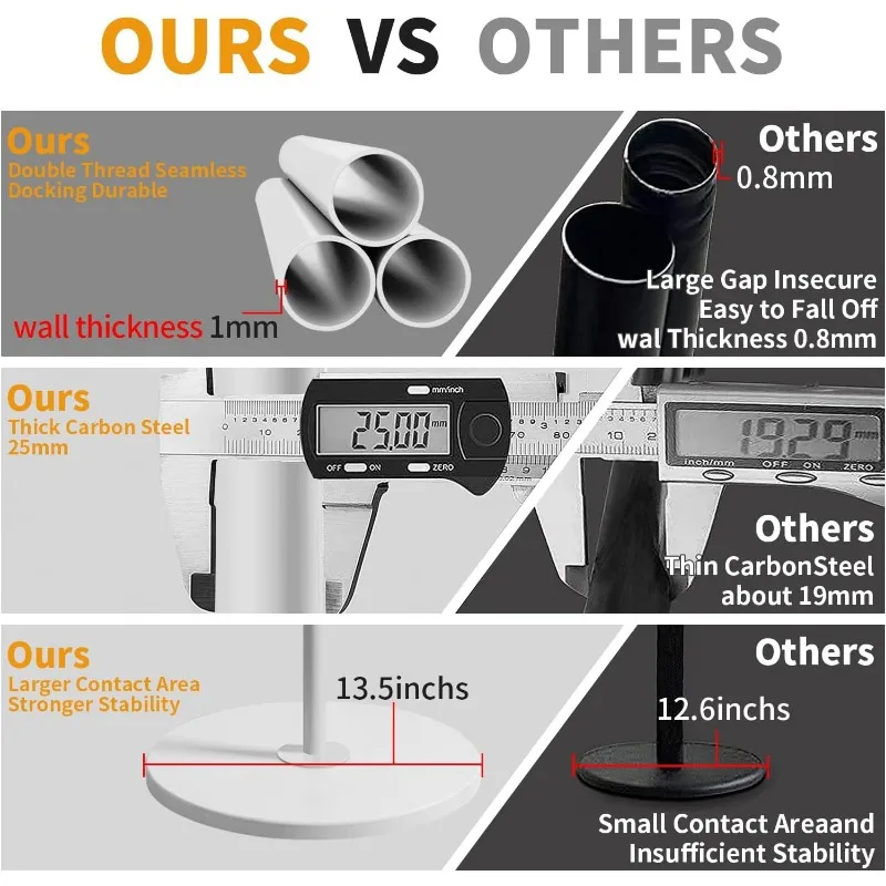 Metal Coat Rack Stand with Marble Base, Coat Rack Freestanding, Easy To Assemble and Sturdy Bionic Hall Tree with 8 Hooks