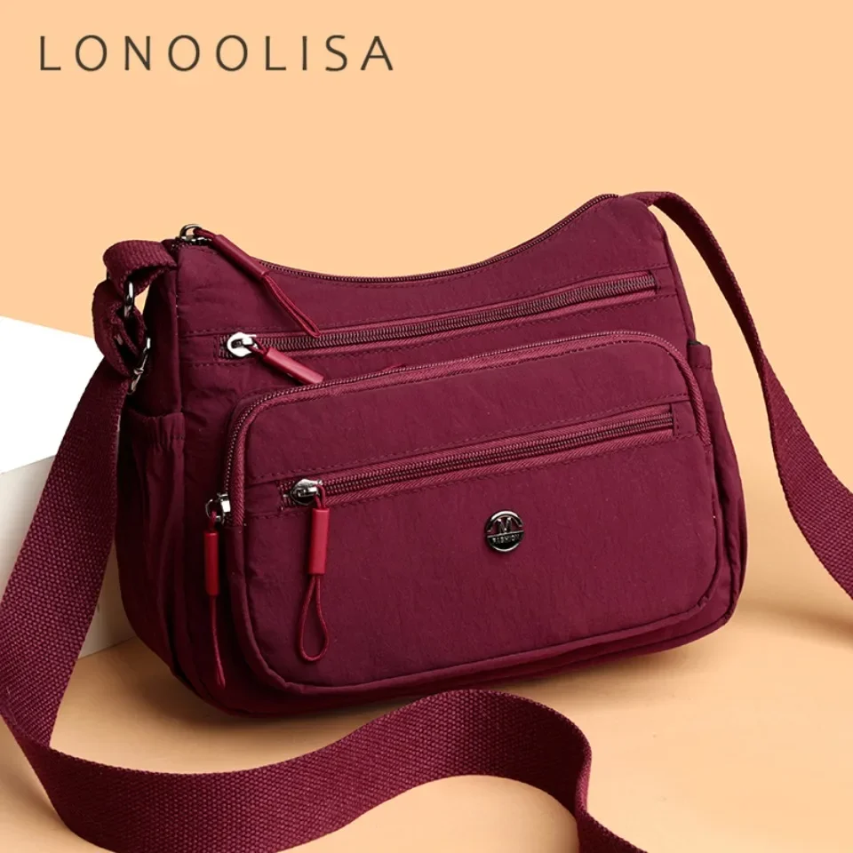 New Middle-aged Women's Bags Fashion Shoulder Bags Versatile Nylon Crossbody Bag Large-capacity Mother's Bag for Daily Travel