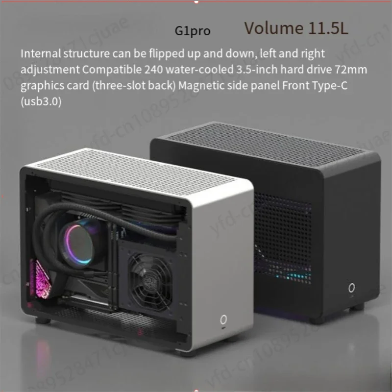 

G1-Pro Aluminium Alloy Case A4 Sfx240 Water-Cooled ITX Transparent Chassis