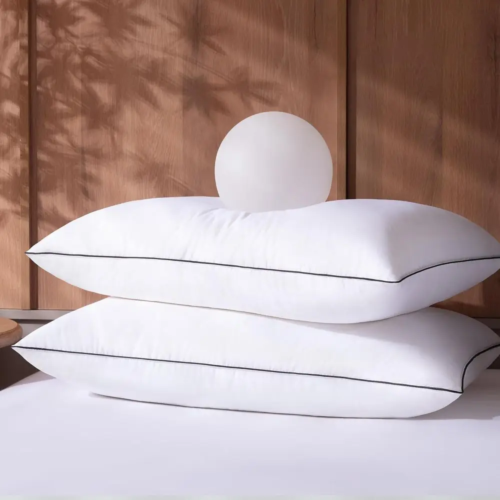 eather Down Pillows King Size Set o 2, Luxury Hotel Collection Bed Pillow or Sleng, 2 Pack, luy Plush or Side, Back Sleepers Med