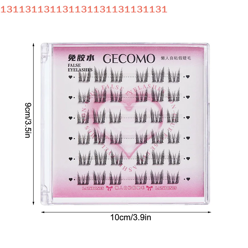 Pestañas postizas autoadhesivas sin pegamento, ojos de Manga gruesos naturales esponjosos con alas, pestañas agrandadas reutilizables, fáciles de aplicar