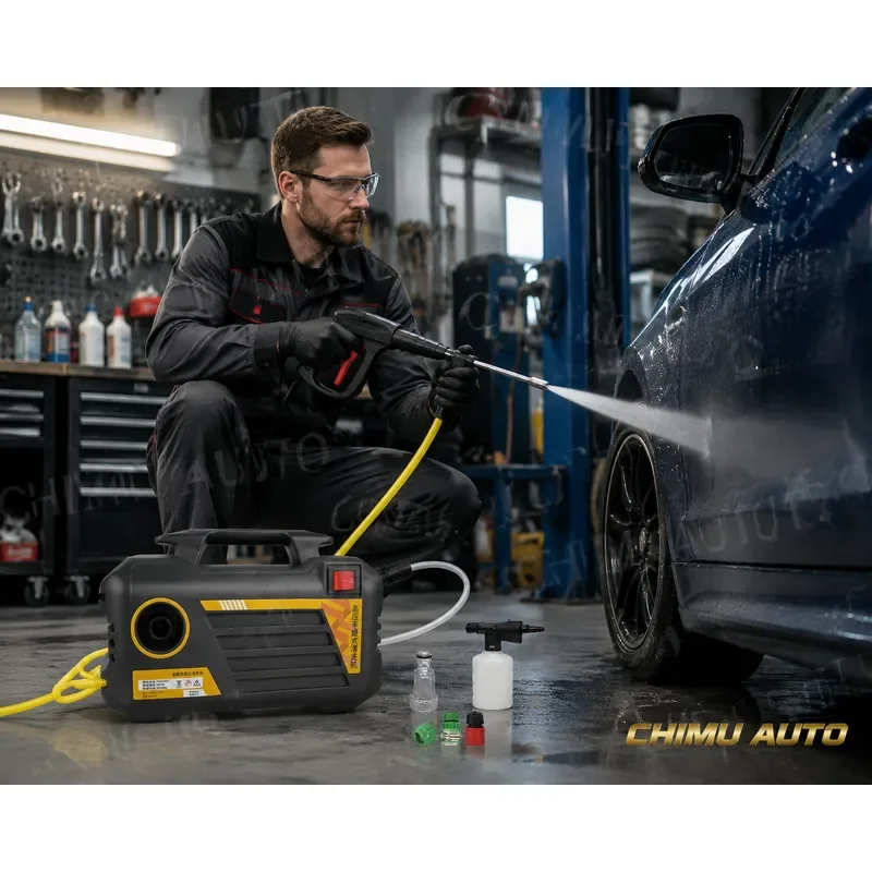 【CHIMU AUTO】 220V High Pressure Washer Portable Car Wash Water Powerful Cleaning Tool for Car Motorcycle Boat