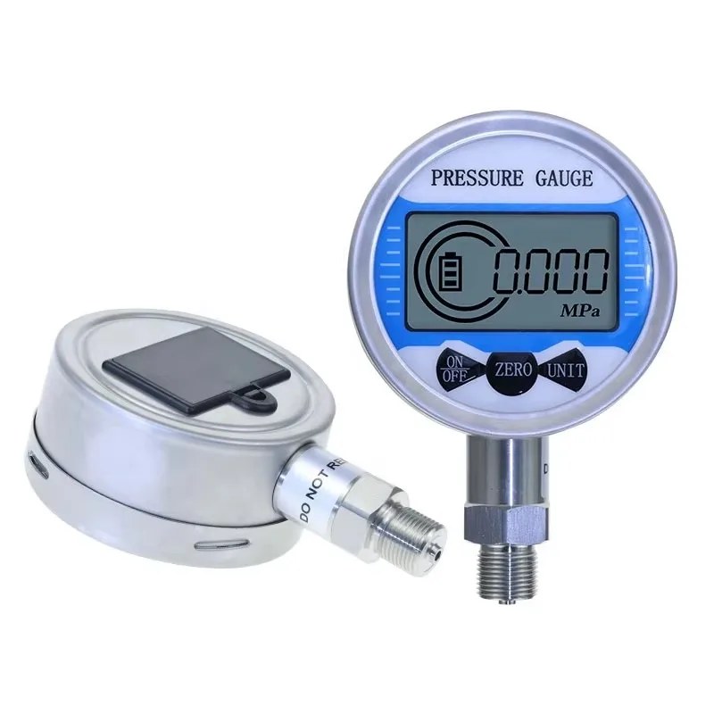 80mm Hydraulic Digital Pressure Gauge 60Mpa Absolute Pressure Water Liquid Oil Fuel Digital Display Pressure Gauge Manometer
