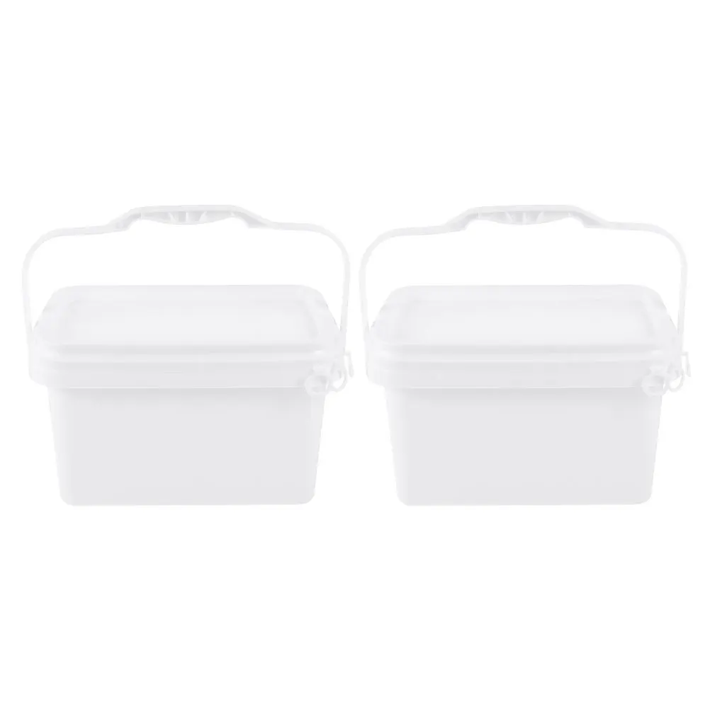 

2pcs Paint Bucket 0.5 Gallon Wide Mouth Empty Favor Packaging Storage Box Large Bucket Painting Pail