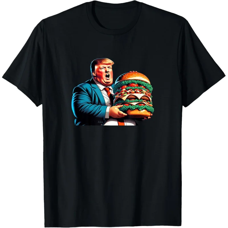 Fast Food Trump - Huge Hamburger T-Shirt