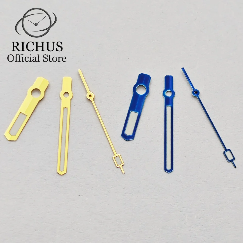 ريتشوس الفضة الأزرق الذهب بندقية روز الذهب ساعة الأيدي الأخضر مضيئة صالح NH35 NH36 ساعة يد تعمل بالحركة اكسسوارات أجزاء