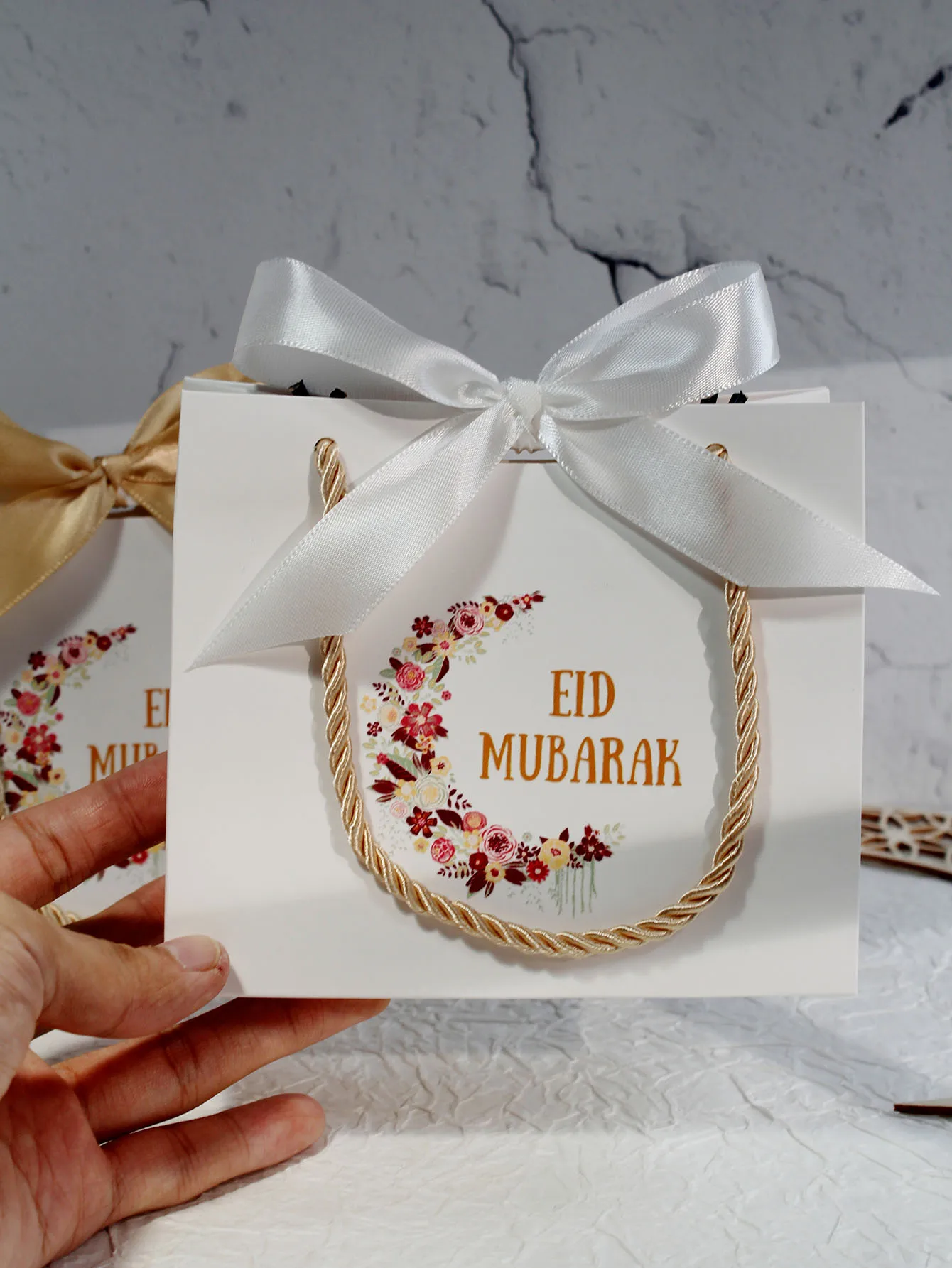 Eid Mubarak Snoepdozen Ramadan Decoratie Koekjes Geschenken Verpakking Papieren Doos Perfect Voor Islamitische Moslim Party Decor Supply