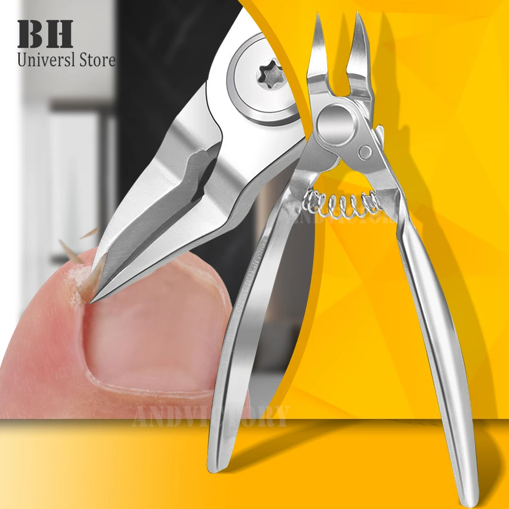 Home Salon Safe Nail Clipper Ingrown Toenail Curved Blade Compact Heavy Duty Stainless Steel Professional Precise Cutting Edge