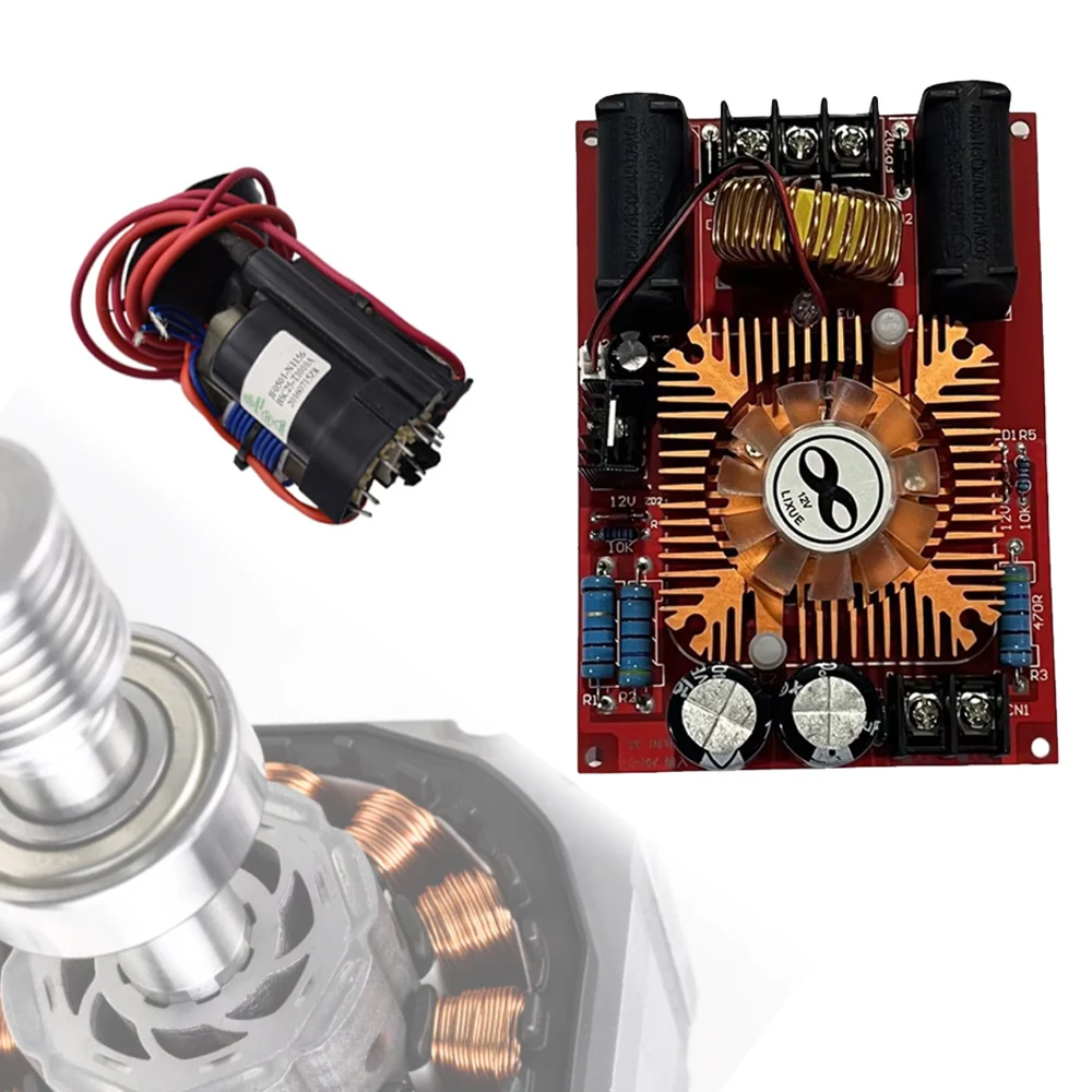 ชุดอุปกรณ์อิเล็กทรอนิกส์ DIY 250W 15A DC12-30V ZVS Tesla Coil Flyback Driver คอยล์จุดระเบิด เครื่องกำเนิดไฟฟ้า พร้อมพัดลม บอร์ดแรงดันสูง อุปกรณ์ DIY