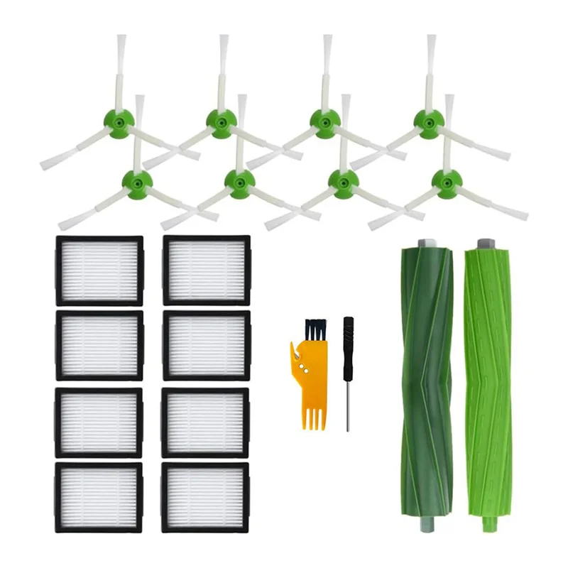 

ABKJ-Replacement Parts For Irobot Roomba E/I/J Series I7+ E5 E6 I3 Rubber Brushes HEPA Filters