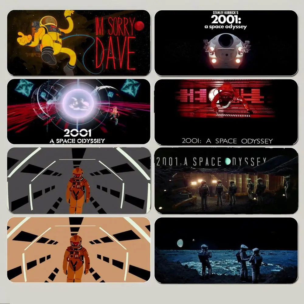 Tapis de souris Epic Classic Movie 2001 A-A Space Odyssey, grand tapis de souris de jeu avec bord cousu épais, tapis de bureau antidérapant