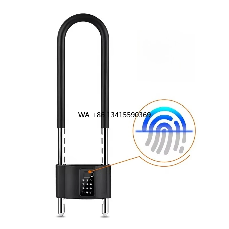 

Tuya Candado Con Huella Digital Stainless Steel Bike Cycle Lock Fingeperprint U Lock Bicycle Motorbike Motorcycle Lock