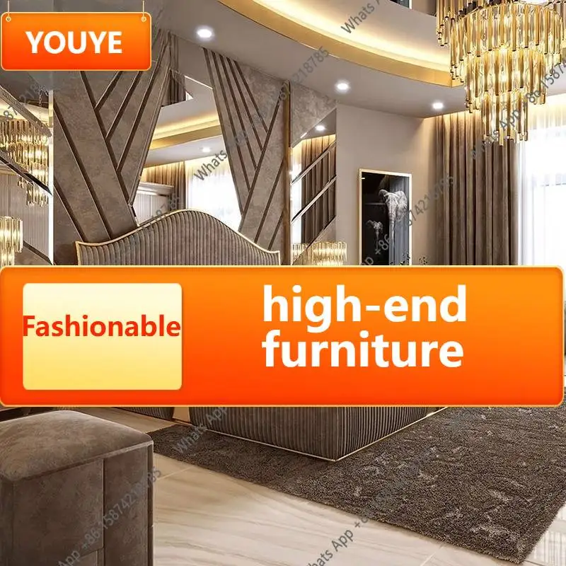 Cama Doble Minimalista Única en Forma de F, Decoración para Cama Doble, Estructura de Cama Doble de Madera Flexible Marrón, Tamaño King, Muebles Modernos para el Hogar, Cama Matrimonial