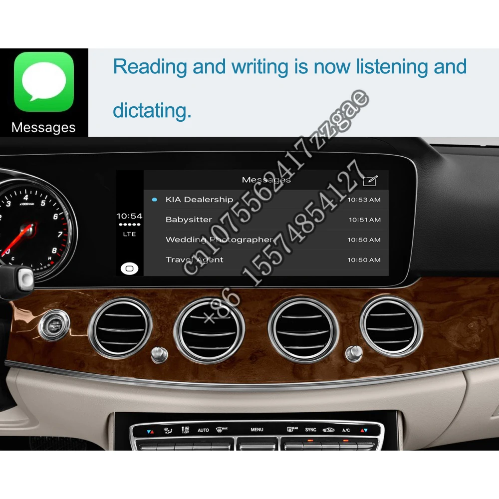 Auto Electronics Universal Portable Wireless Carplay Screen For Mercedes Benz S-Class W222 2014-2018