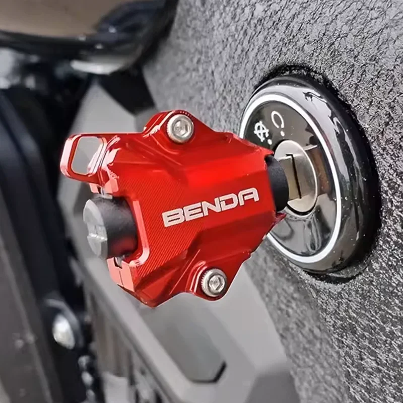 For BENDA Chinchilla 300 450 Rock300 LFS700 LFC700 BD300 Motorcycle CNC Key Case Protective Cover & Embroidery Keychain Ring