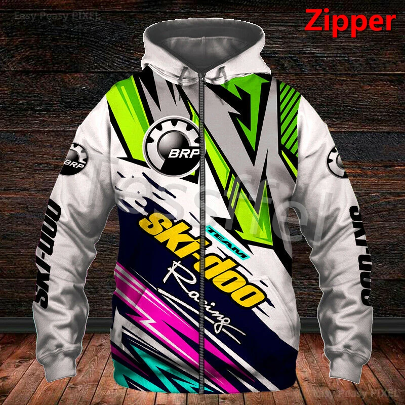 2024 New Can-am 3D Printed New Fashion Men's Hoodie Personality Zipper Jacket Motorcycle Unisex Hip Hop Sportswear