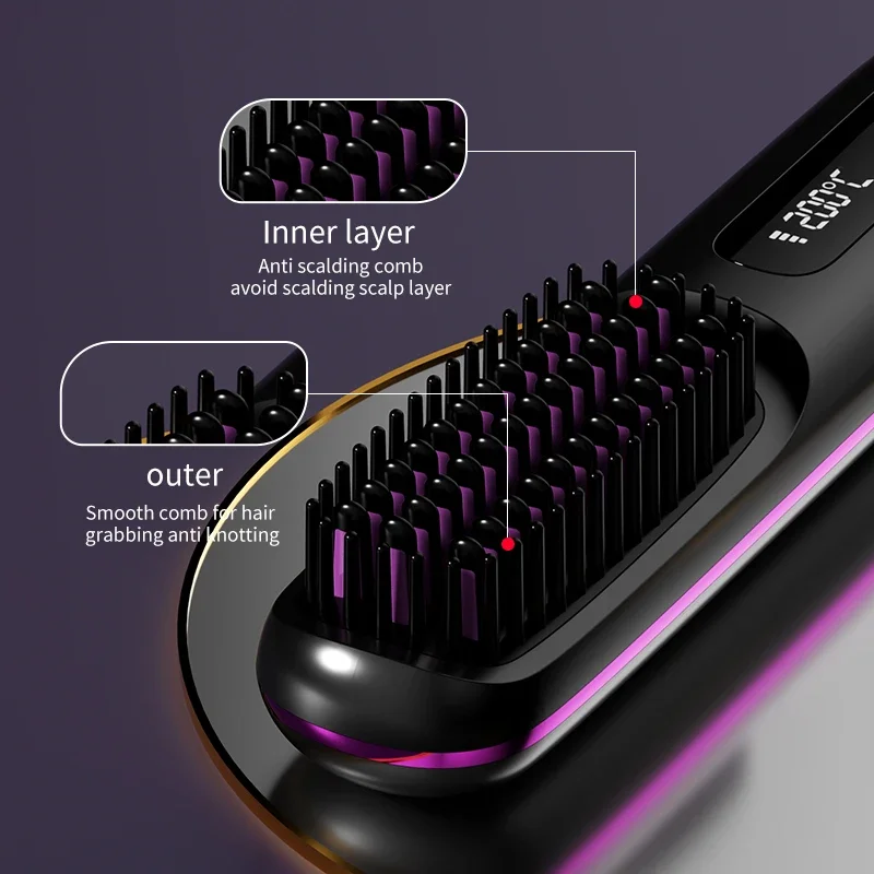 Electric LCD Usb Ceramic Heating Straight Hair Comb 1 Electric LCD Usb Ceramic Heating Straight Hair Comb 1