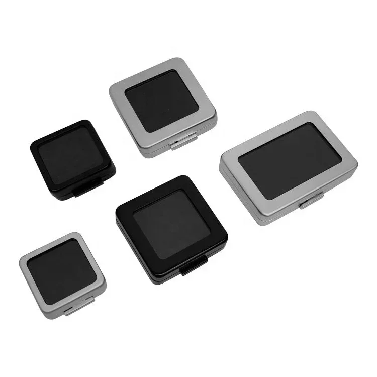Gemstone Box Storage Bag Diamond Display Box Show Case Packaging Tray Jewelry Metal Portable Transparent Container