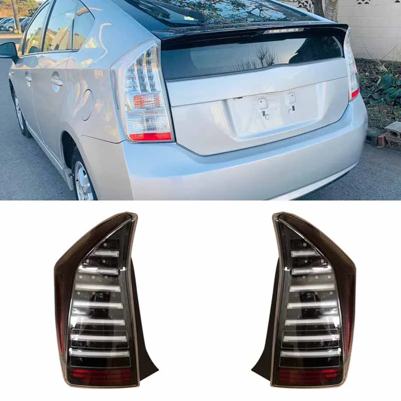 LED Smokey Taillights For Toyota Prius 30 Series NHW30 2010 2011 2012-2015 Steering Flashing Lights Brake Lights Reversing Light