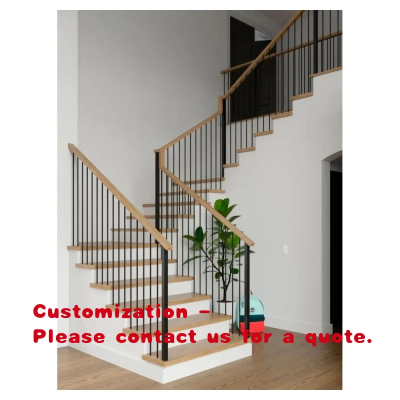 custom.Find Similar Simple High End LED Steel Mono Beam Solid Wood Step Straight Stairs