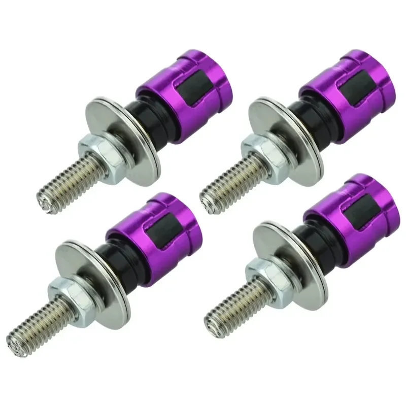 Universal Aluminum Alloy Snap-On License Plate Screws Assorted Colors Decorative Fasteners Car Modification Bolts