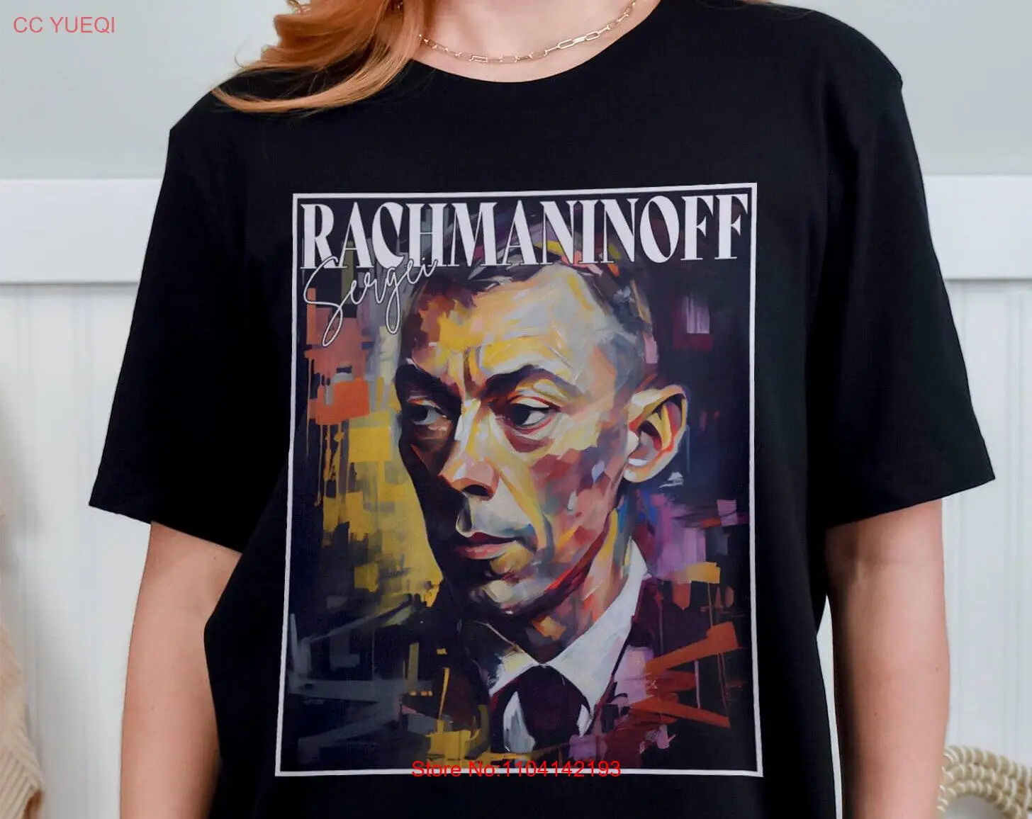 Sergei Rachmaninoff Oil Painting T Shirt 1 Classical Music Mindspring Retreat long or short sleeves