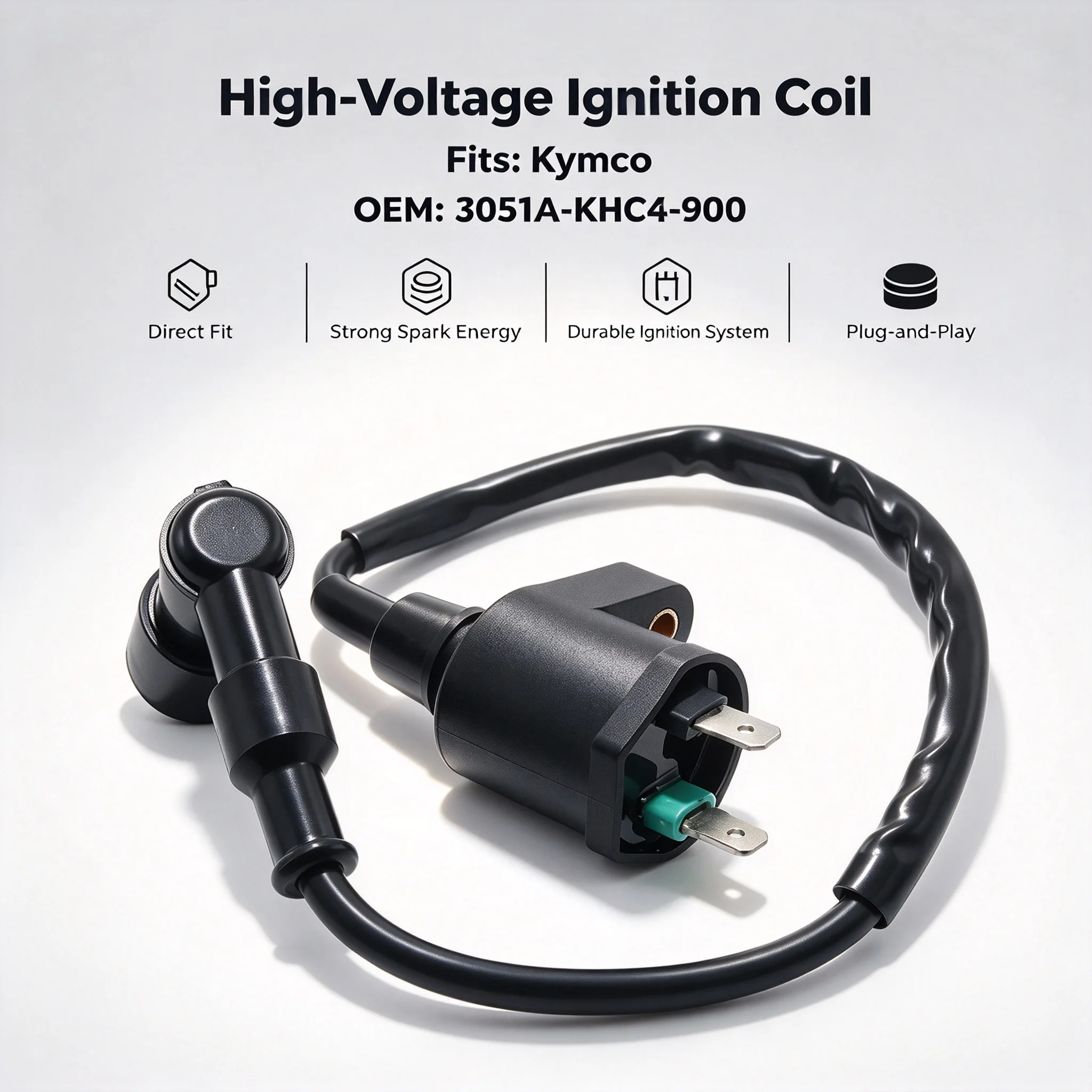3051A-KHC4-900 Ignition Coil For Kymco Agility 50  Filly Agility People S 50  like 125 2009-2015   Super 8 125 2008-2014