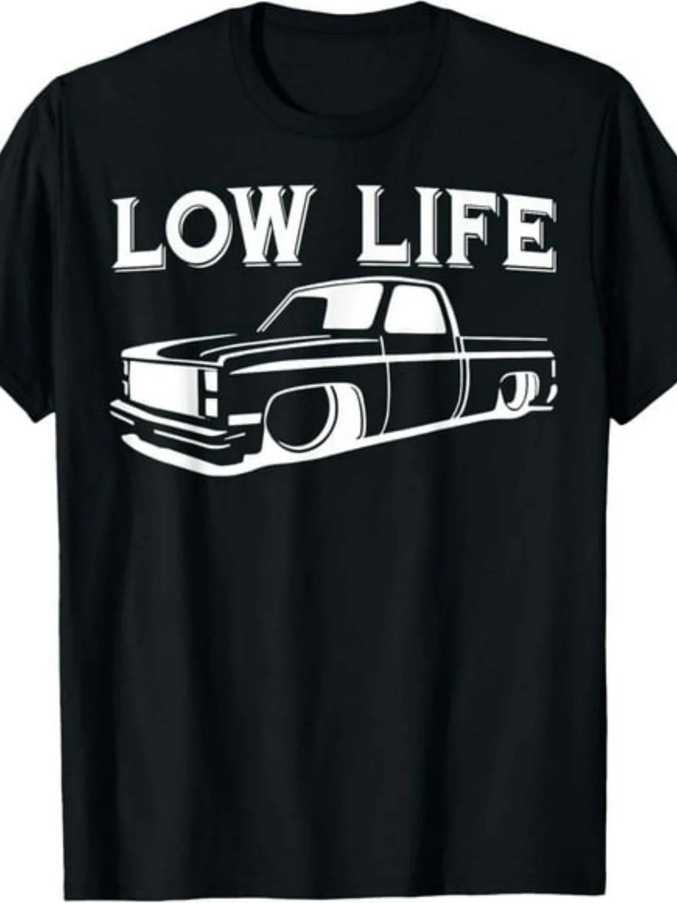 Exquisite and Comfortable - Low Life Fun Low Chassis Truck Modified Classic Car T-shirt.jpg The Same Men's and Women's 2025 Summer Short-sleeved Printed T-shirt Pure Cotton 220g