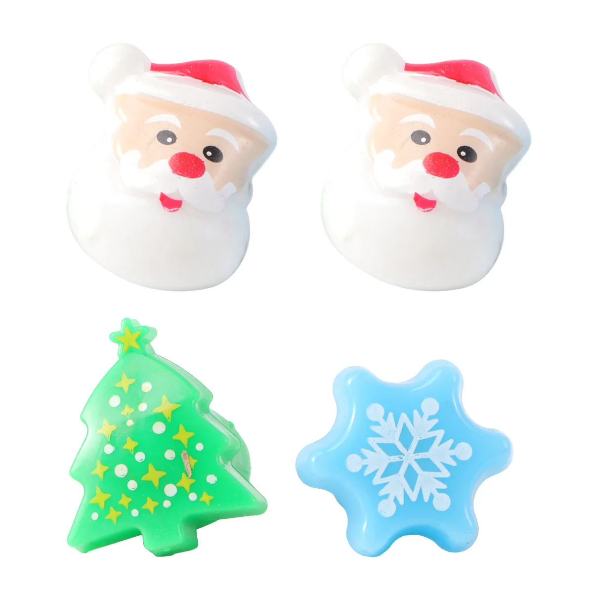 

4 Pcs Glowing Rings Christmas Tree Shape Light Up Luminous Shinning Birthday Decor Supplies