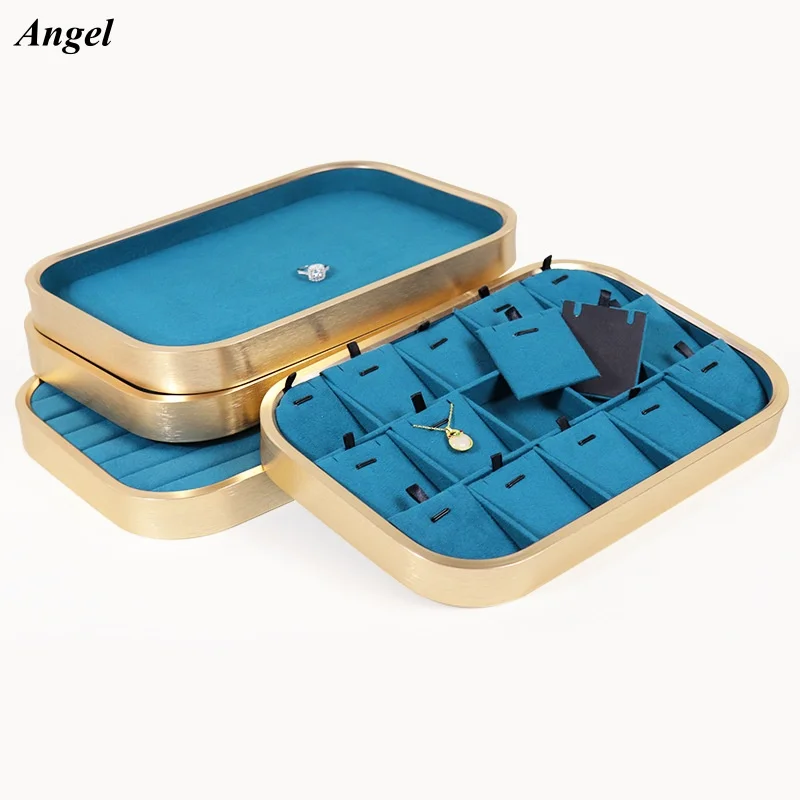 

New Jewelry Props Plate Multi-Color Metal Jewelry Tray Display Storage Accessories Show Plate Jewelry Packaging And Display Tool