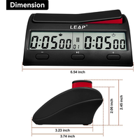 LEAP Chess Clock Advanced Digital Chess Timer with 7 Type 38 Timing Set Modes Professional Chess Clock Game Timer Rich
