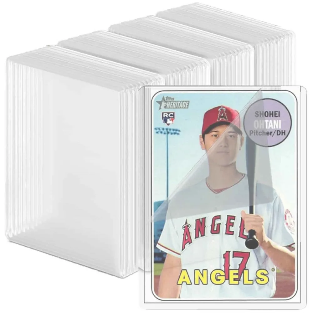 

75pcs Hard Card Sleeve With Protective Film Clear Top-loaders For 3" x 4" Trading Collectible Pokemon Game Baseball Sports Card