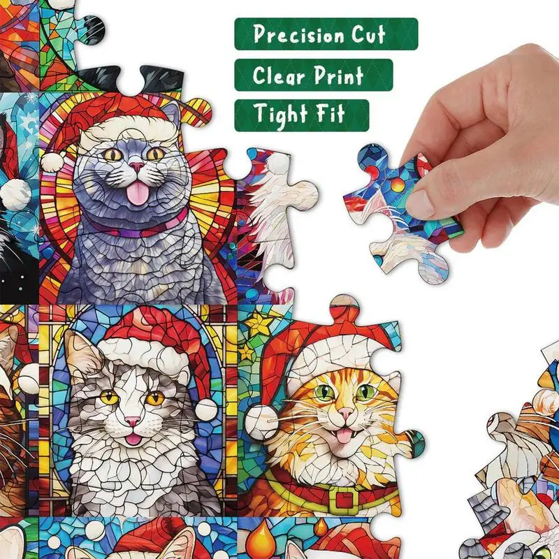 Advent Calendar 2024 Christmas Jigsaw Puzzles 24 Days Christmas Countdown Calendar Christmas Cats Jigsaw Gift Family Game Puzzle